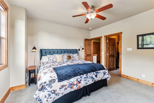 200 Rachel Ln, Breckenridge, CO 80424 - bedroom featuring baseboards, carpet flooring, and ceiling fan
