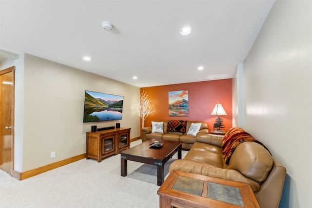200 Rachel Ln, Breckenridge, CO 80424 - living area with recessed lighting, light carpet, and baseboards