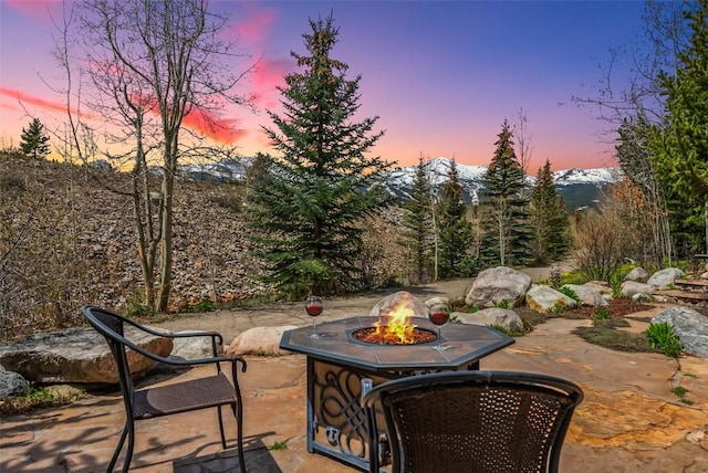 200 Rachel Ln, Breckenridge, CO 80424 - view of patio / terrace featuring a fire pit