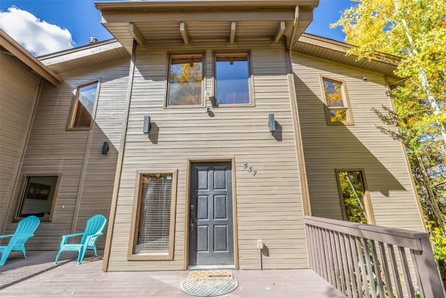 537 Moonstone Rd, Breckenridge, CO 80424 - back of house with a wooden deck