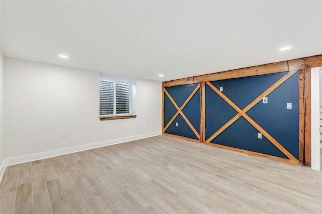 32655 County Road 179, Oak Creek, CO 80467 - finished basement with recessed lighting, wood finished floors, and baseboards