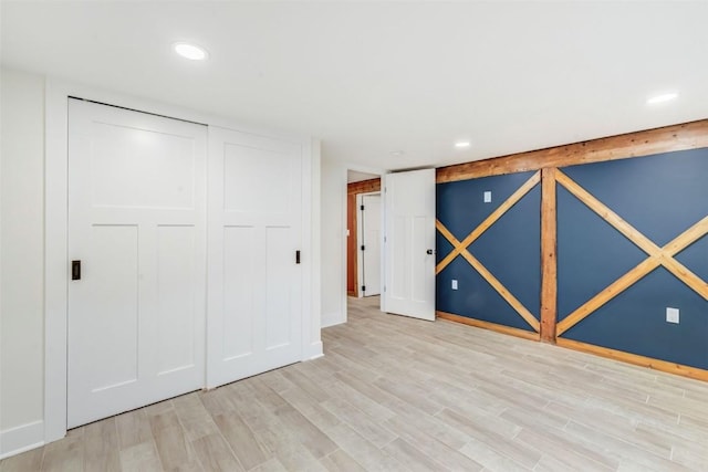 32655 County Road 179, Oak Creek, CO 80467 - finished below grade area featuring baseboards, recessed lighting, and light wood-style floors