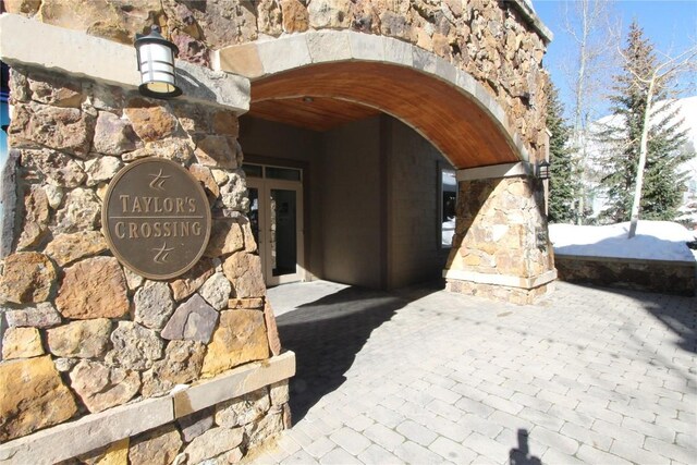 172 Copper Cir Unit 101, Copper Mountain, CO 80443 - view of exterior entry with stone siding