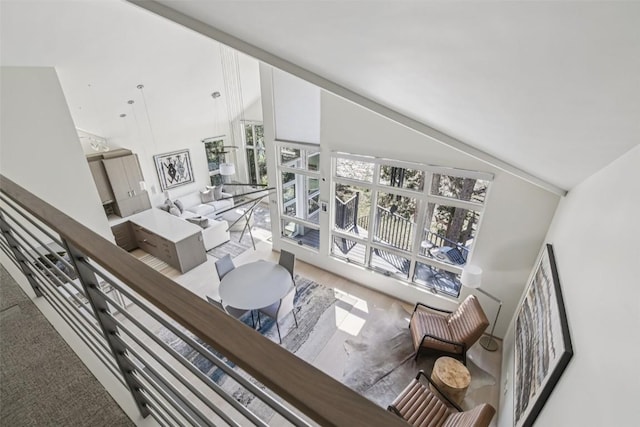 405 Creekside Dr, Frisco, CO 80443 - stairway featuring high vaulted ceiling