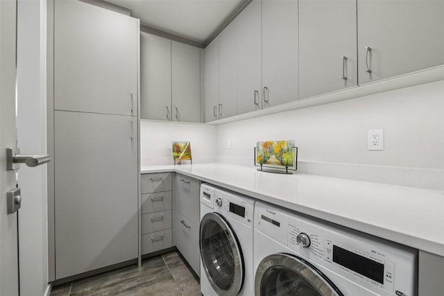 405 Creekside Dr, Frisco, CO 80443 - laundry area featuring washing machine and dryer and cabinet space