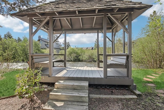 405 Creekside Dr, Frisco, CO 80443 - wooden terrace with a gazebo