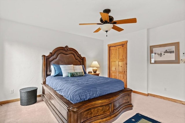1088 Longview Cir Unit 1, Steamboat Springs, CO 80487 - bedroom featuring carpet and ceiling fan