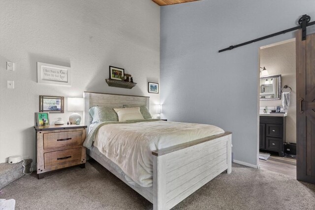 2146 Aster Pl Unit 3, Steamboat Springs, CO 80487 - carpeted bedroom with a barn door