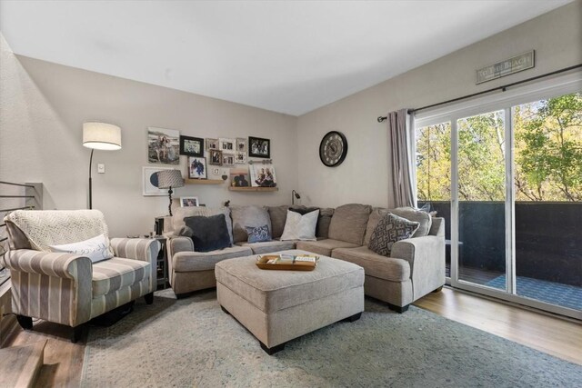 2146 Aster Pl Unit 3, Steamboat Springs, CO 80487 - living room with wood finished floors