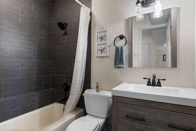 2146 Aster Pl Unit 3, Steamboat Springs, CO 80487 - full bathroom with vanity, shower / bath combo, and toilet