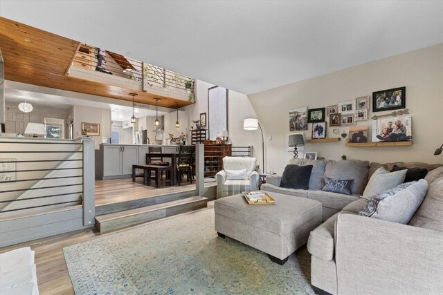 2146 Aster Pl Unit 3, Steamboat Springs, CO 80487 - living area with wood finished floors