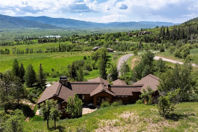 35525 Humble Rd, Steamboat Springs, CO 80487 - aerial view of property and surrounding area featuring mountains