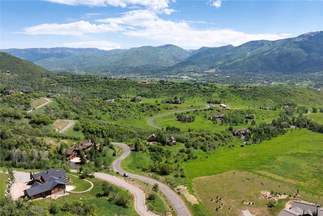 35525 Humble Rd, Steamboat Springs, CO 80487 - drone / aerial view of a mountain backdrop