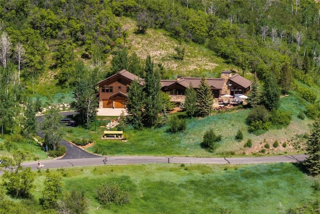 35525 Humble Rd, Steamboat Springs, CO 80487 - view from above of property with a forest