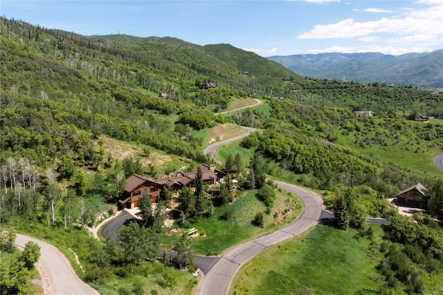 35525 Humble Rd, Steamboat Springs, CO 80487 - aerial view of property and surrounding area with a heavily wooded area and mountains