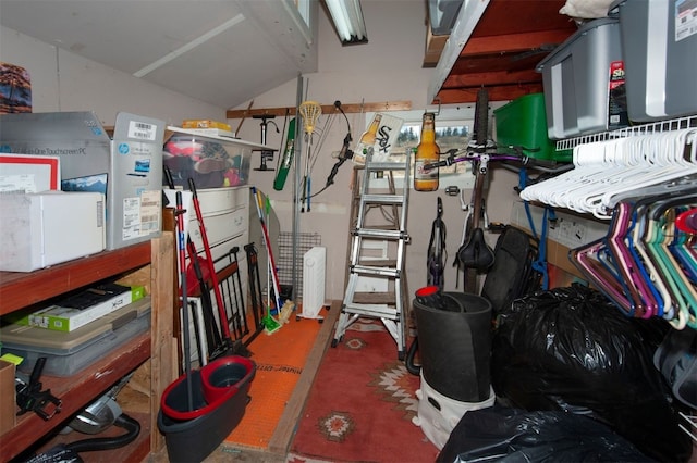 view of storage room