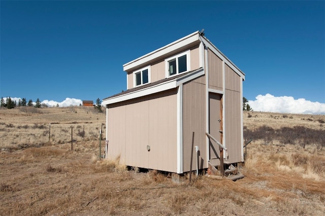 view of shed