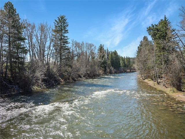 740 Blue River Pkwy Unit A22, Silverthorne, CO 80498 - water view with a heavily wooded area
