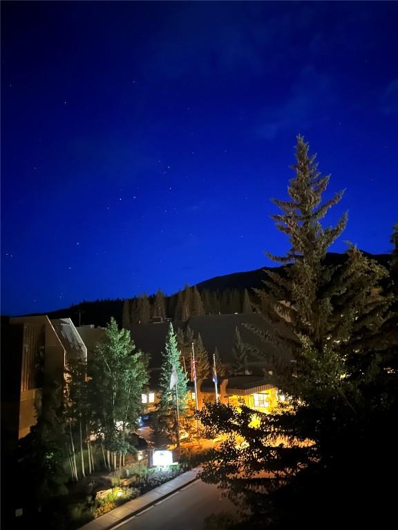 601 Village Rd # 501, Breckenridge, CO 80424 - view of yard at night