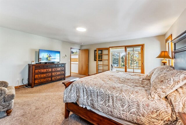 bedroom with baseboards and carpet flooring