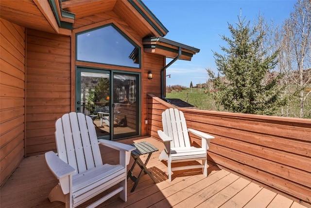 view of wooden deck
