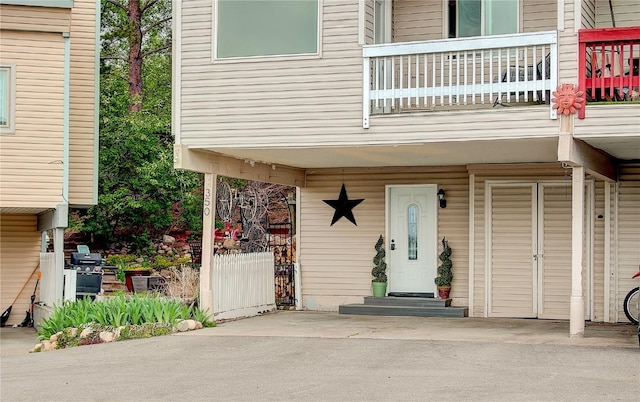 350 Old Fish Creek Falls Rd Unit 350, Steamboat Springs, CO 80487 - doorway to property with a balcony and a carport