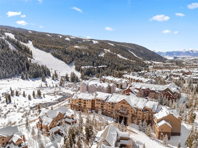 20 Hunki Dori Ct Unit 2215, Keystone, CO 80435 - snowy aerial view with a mountain view
