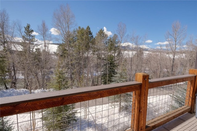 421 Rainbow Dr Unit 12, Silverthorne, CO 80498 - snow covered deck featuring a mountain view