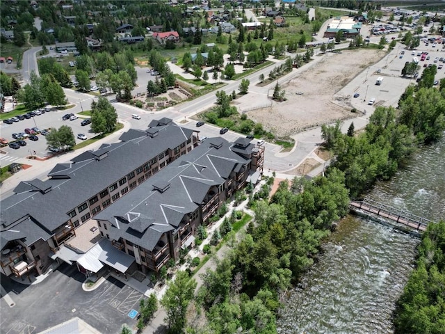 421 Rainbow Dr Unit 12, Silverthorne, CO 80498 - aerial view of property and surrounding area with a nearby body of water