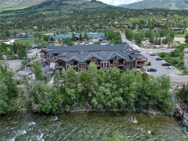 421 Rainbow Dr Unit 12, Silverthorne, CO 80498 - aerial overview of property's location with a mountainous background