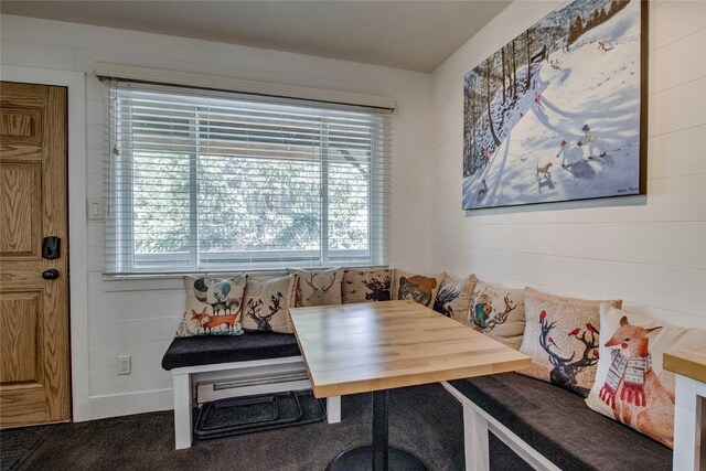110 Sawmill Rd Unit 6B, Breckenridge, CO 80424 - carpeted dining room with breakfast area and a baseboard heating unit