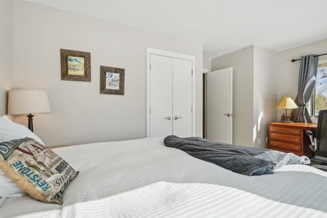 bedroom with a closet