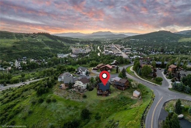 524 Buena Vista Ct, Steamboat Springs, CO 80487 - aerial view of property's location with mountains