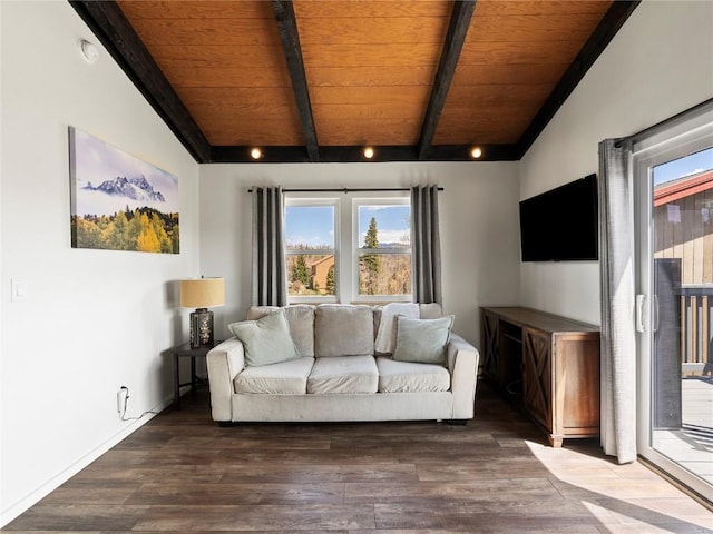 8012 Ryan Gulch Rd Unit B3, Silverthorne, CO 80498 - living area with wood ceiling and wood finished floors