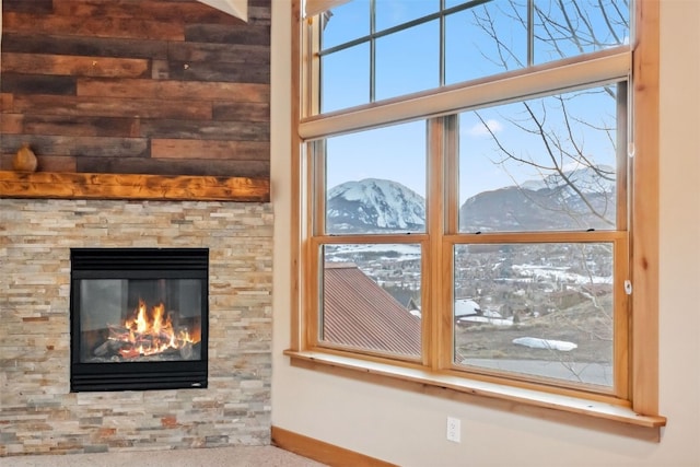 52 Buckskin Ln, Silverthorne, CO 80498 - detailed view of a mountainous background and a fireplace