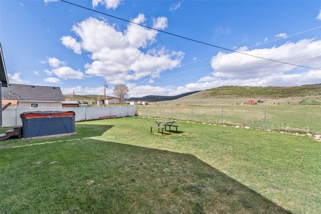 21775 4th Ave, Phippsburg, CO 80469 - view of yard featuring a hot tub and a mountain view