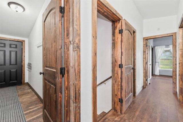 21775 4th Ave, Phippsburg, CO 80469 - hallway featuring wood finished floors and baseboards