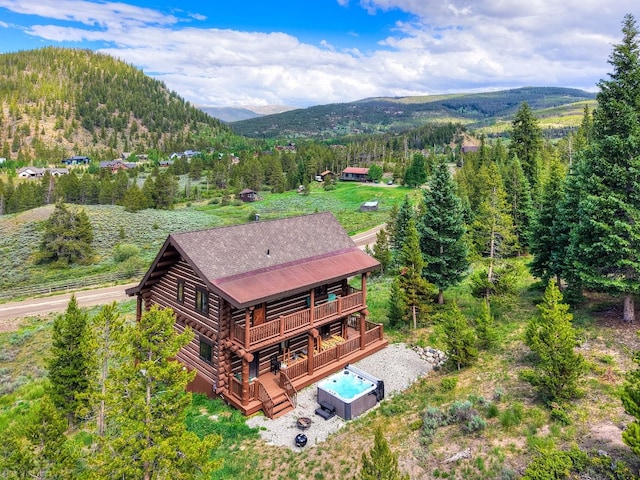 922 Braddock Dr, Breckenridge, CO 80424 - aerial view of property and surrounding area featuring a mountain backdrop and a forest