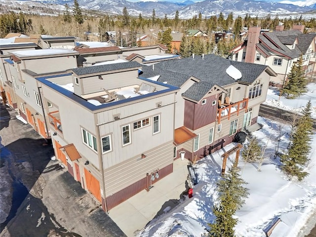 481 W Main St Unit A201, Frisco, CO 80443 - snowy aerial view with a residential view and a mountain view