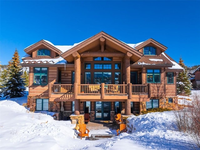 view of front of home with french doors