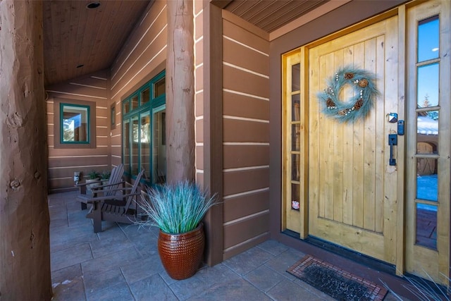 view of doorway to property