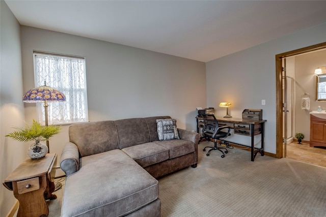 116 Blue Grouse Ln, Silverthorne, CO 80498 - office area with light carpet, plenty of natural light, and baseboards