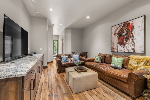 315 River Park Dr, Breckenridge, CO 80424 - living area with light wood-style flooring and recessed lighting