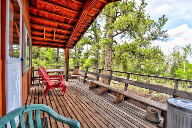 view of wooden deck