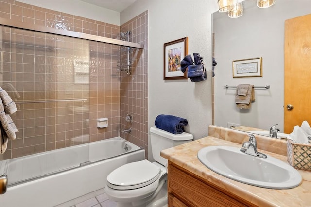 9430 Ryan Gulch Rd Unit 9453, Silverthorne, CO 80498 - bathroom with vanity, toilet, and combined bath / shower with glass door