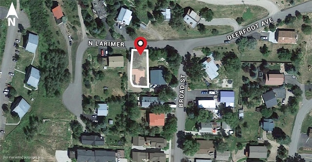 TBD Deerfoot Ave, Steamboat Springs, CO 80487 - aerial view of property and surrounding area with nearby suburban area