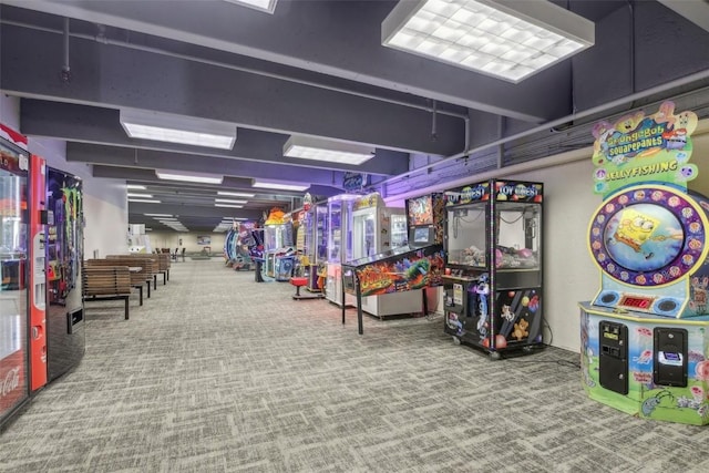 miscellaneous room featuring carpet floors