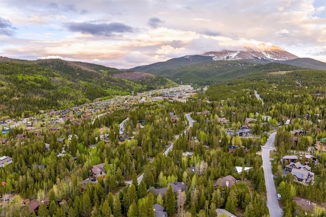 215 Royal Tiger Rd, Breckenridge, CO 80424 - aerial view at dusk of a mountain view and a wooded view