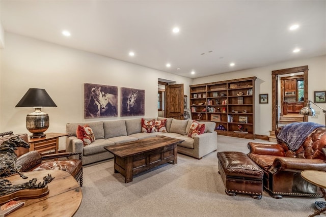 215 Royal Tiger Rd, Breckenridge, CO 80424 - living area with recessed lighting and light carpet
