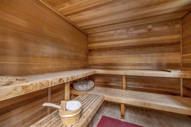 215 Royal Tiger Rd, Breckenridge, CO 80424 - sauna featuring wooden ceiling and wood walls